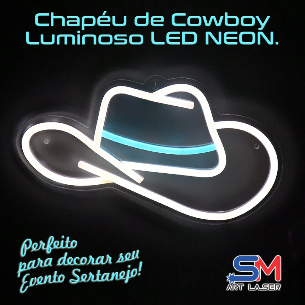 Led Neon Chapéu de Cowboy