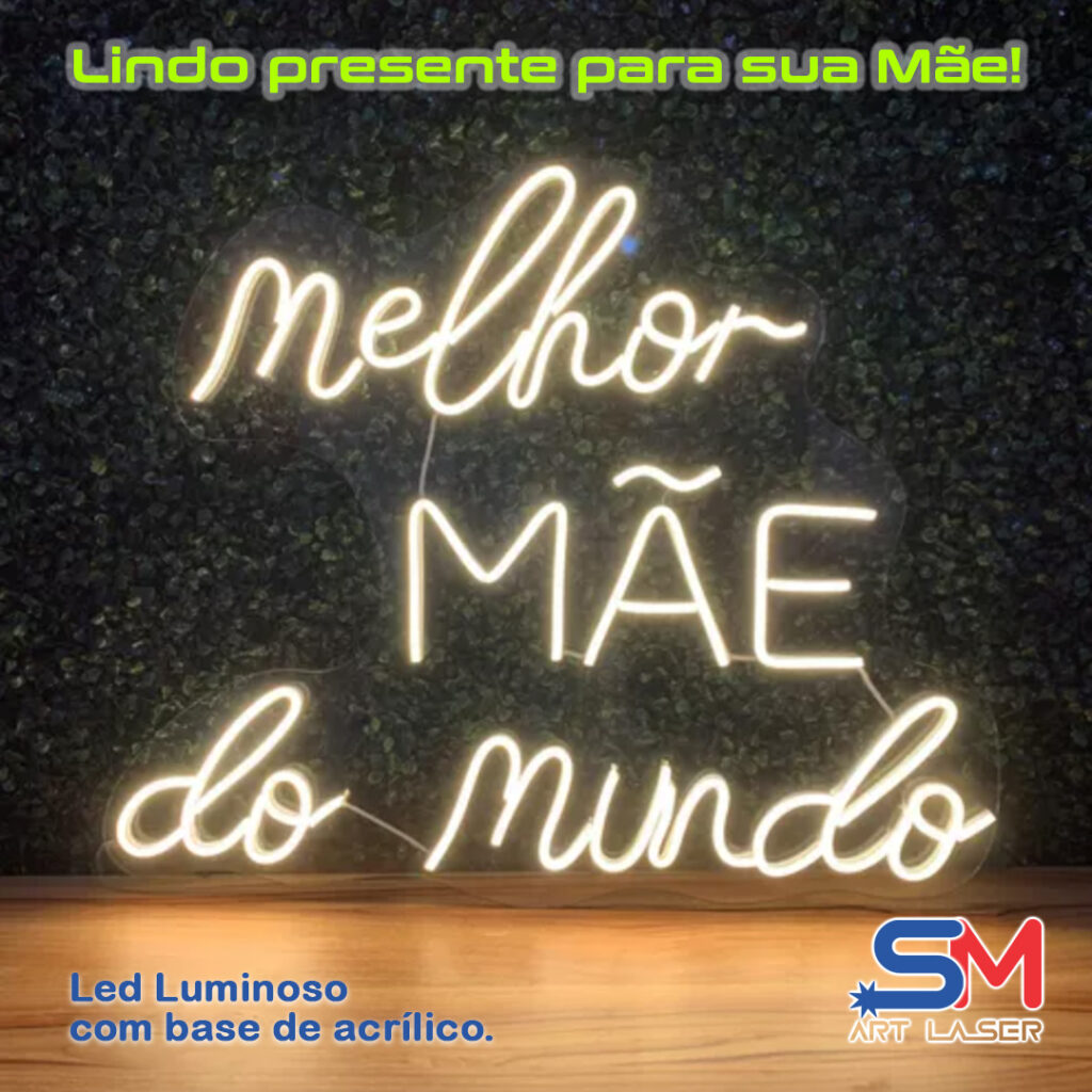 Led Neon Melhor Mãe do Mundo