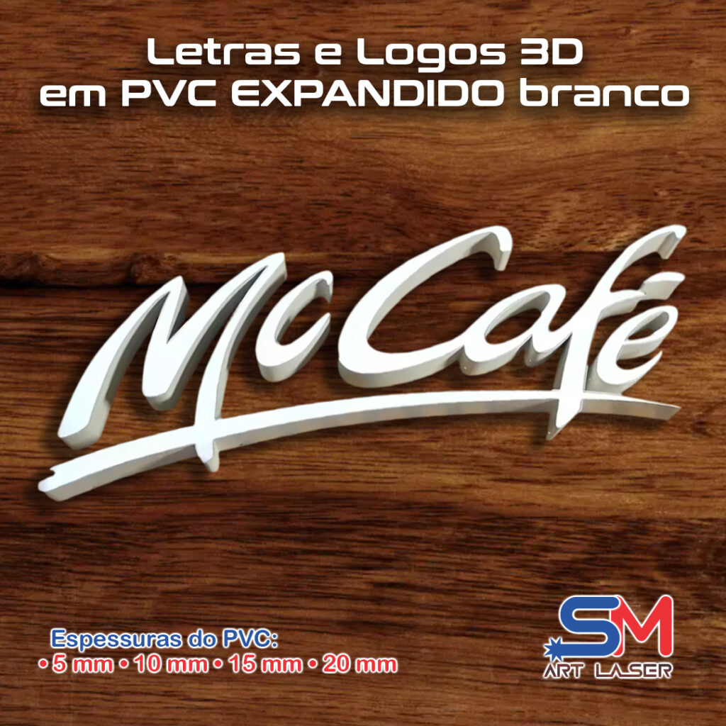 Letras Caixa e Logos em PVC expandido branco