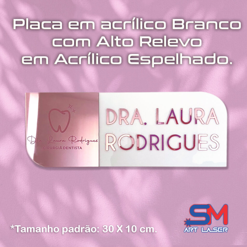 Placa para sinalização e identificação de portas.