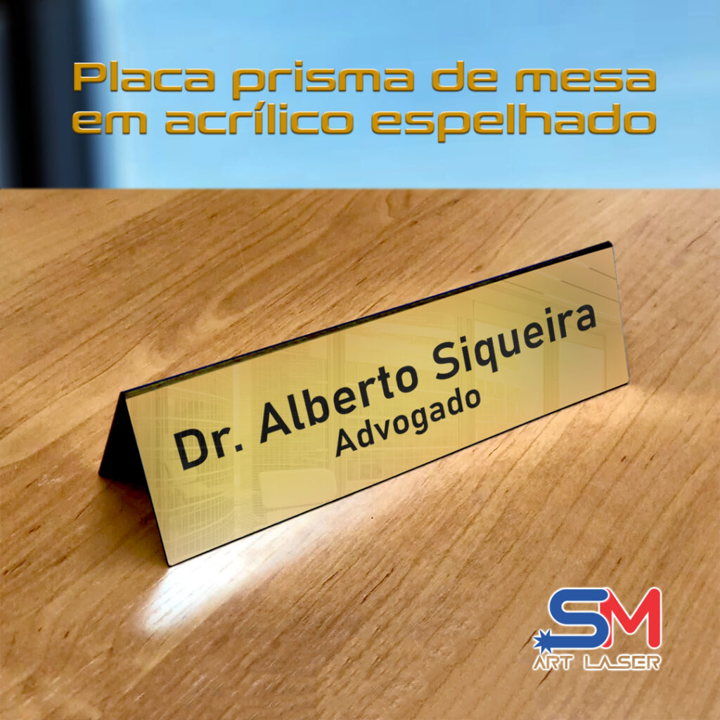 Placa prisma de mesa